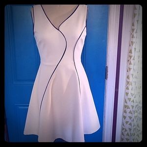 NWT, Black, white exposed zipper dress